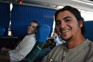 Mike and Adam on one of our many bus rides to Iguazu.