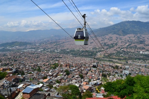 Metrocable gondola in Medellin