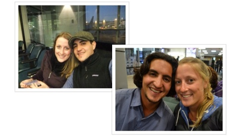 January 15, 2012 - On our way to Spain (photo on left)March 19, 2013 - Back in the USA (photo on right)